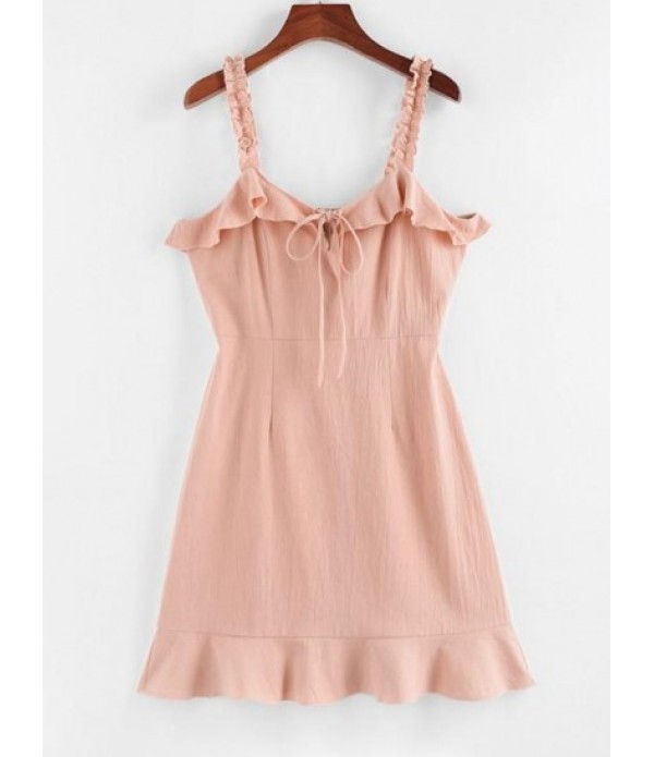 Ruffle Strap Mini Dress