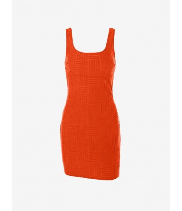 Terry Cloth Toweling Cutout Back Tank Mini Dress